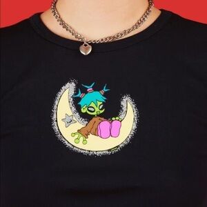 UNIF DUPE Alien T-Shirt with Moon Design NWOT